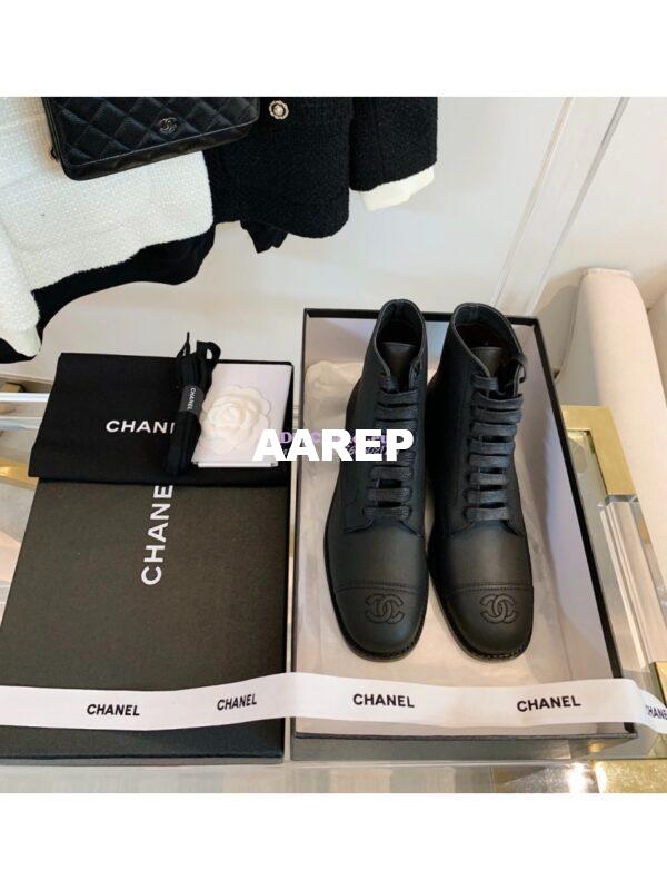 Replica Chanel Calfskin Ankle Boots G38311 Black 2