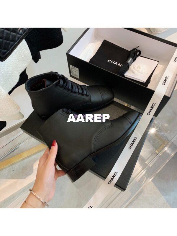 Replica Chanel Calfskin Ankle Boots G38311 Black 3