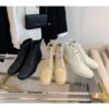 Replica Chanel Pearl Embroidered Lambskin Ankle Boots Grossgrain Cap Toe G35403 Beige 2