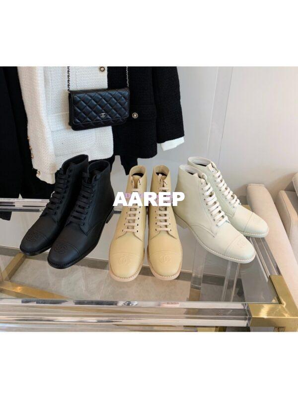 Replica Chanel Calfskin Ankle Boots G38311 White