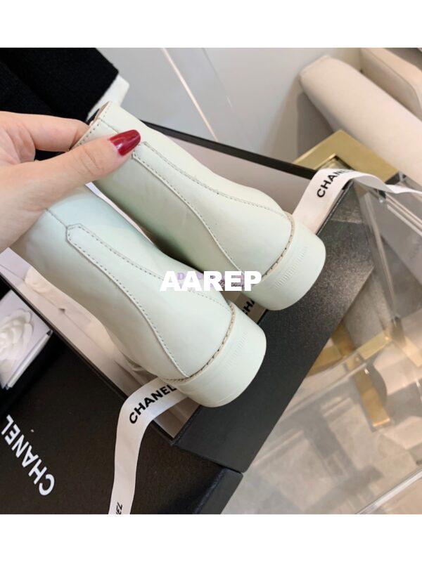 Replica Chanel Calfskin Ankle Boots G38311 White 9