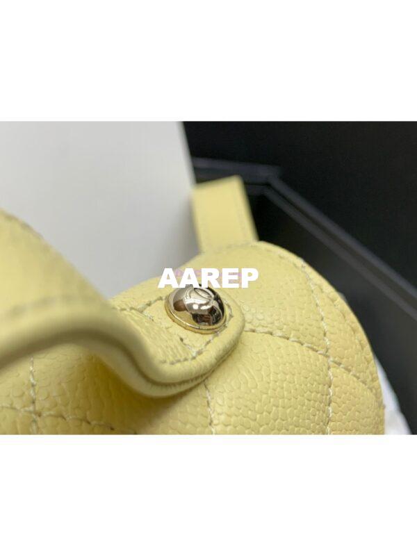 Replica Chanel Clutch With Chain With double Pockets AP2914 Grained Calfskin Yellow 5