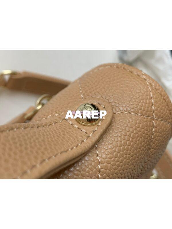 Replica Chanel Clutch With Chain With double Pockets AP2914 Grained Calfskin Caramel 5
