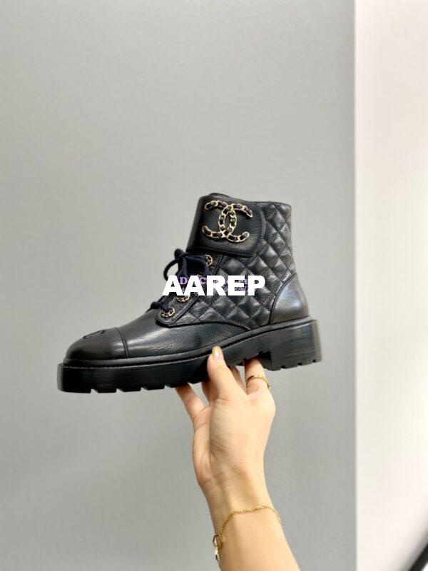 Replica Chanel Lace-Ups Lambskin & Calfskin G36424 Black