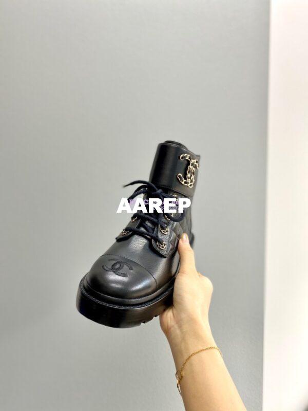 Replica Chanel Lace-Ups Lambskin & Calfskin G36424 Black 2