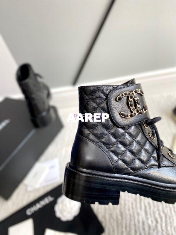 Replica Chanel Lace-Ups Lambskin & Calfskin G36424 Black 10