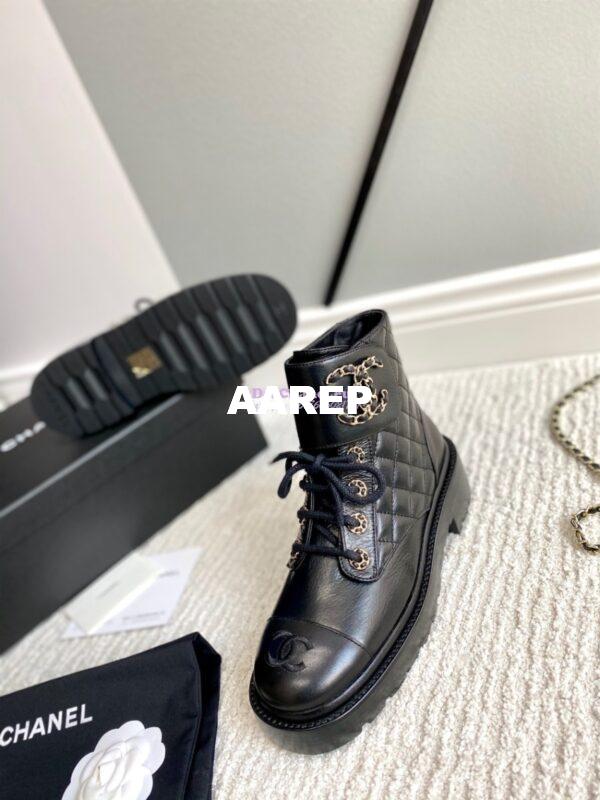 Replica Chanel Lace-Ups Lambskin & Calfskin G36424 Black 12