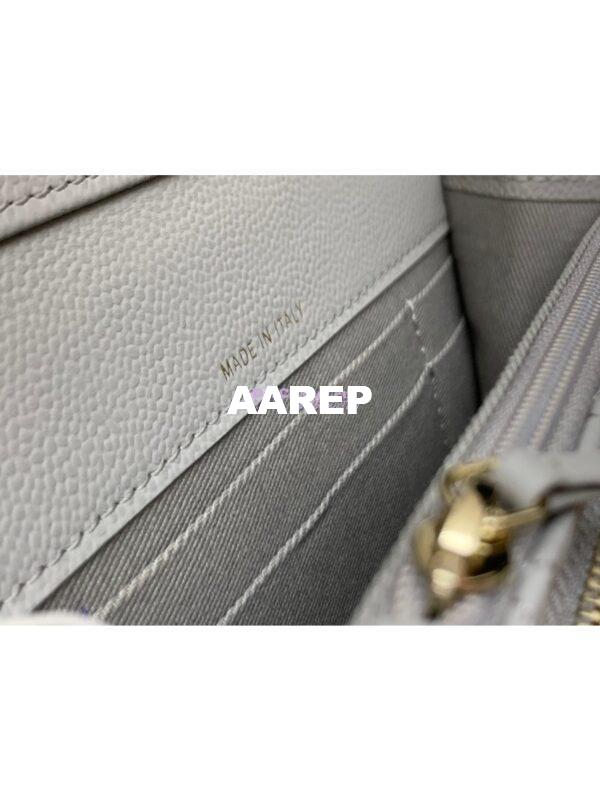 Replica Chanel Clutch With Chain With double Pockets AP2914 Grained Calfskin Grey 11