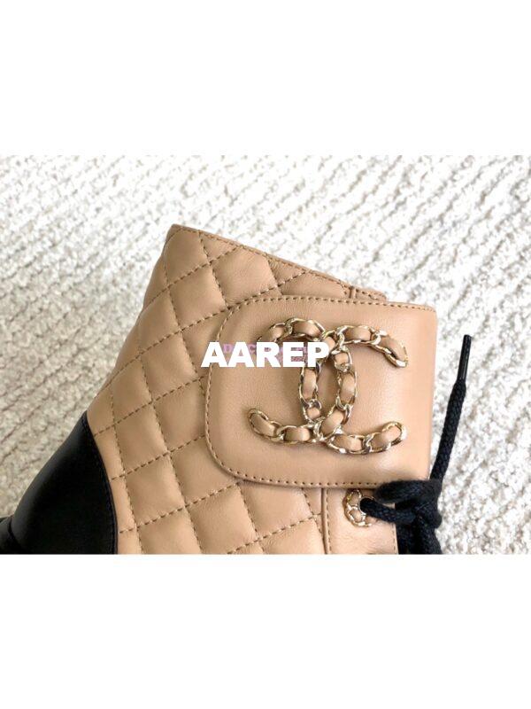 Replica Chanel Lace-Ups Lambskin & Calfskin G36424 Beige 10