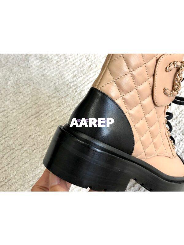 Replica Chanel Lace-Ups Lambskin & Calfskin G36424 Beige 11