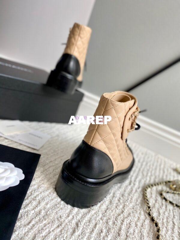 Replica Chanel Lace-Ups Lambskin & Calfskin G36424 Beige 12