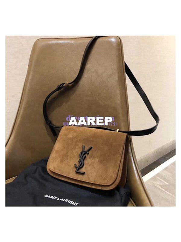 Replica YSL Saint Laurent Small Spontini Satchel in Suede leather 512853 3