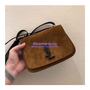 Replica YSL Saint Laurent Small Spontini Satchel in Suede leather 512853 2