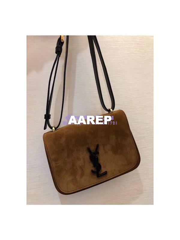 Replica YSL Saint Laurent Small Spontini Satchel in Suede leather 512853 5