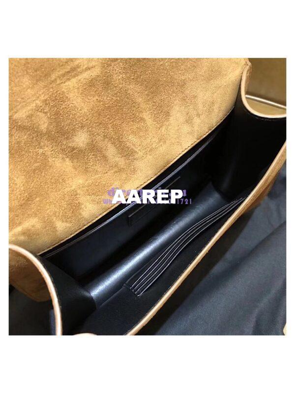 Replica YSL Saint Laurent Small Spontini Satchel in Suede leather 512853 10