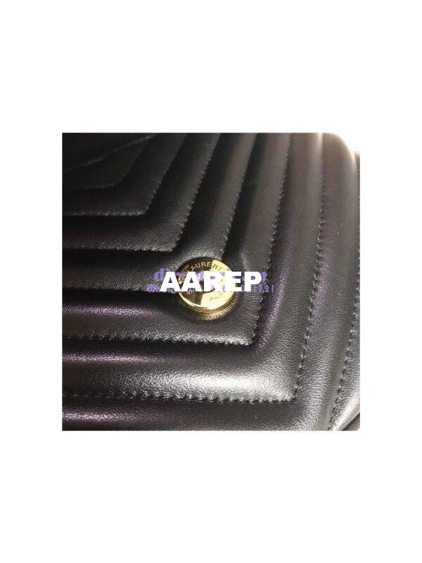 Replica Ysl Saint Laurent Top Handle Medium College Black Bag With gold Metal Chain 9