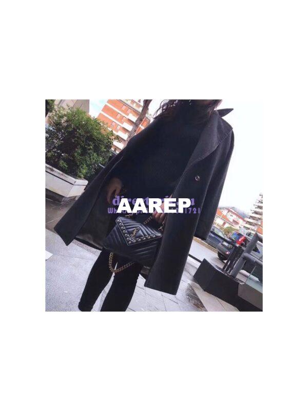 Replica Ysl Saint Laurent Top Handle Medium College Black Bag With gold Metal Chain 12
