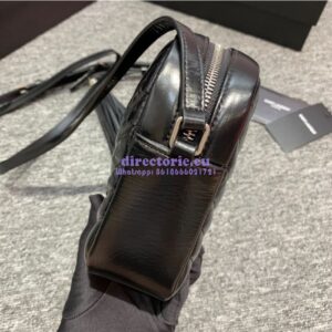 Replica YSL Saint Laurent Lou Camera Bag in quilted Black moroder Leather 468537 2