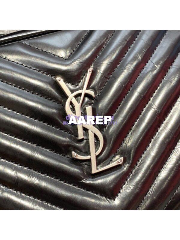 Replica YSL Saint Laurent Lou Camera Bag in quilted Black moroder Leather 468537 6