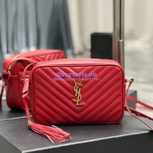 Replica YSL Saint Laurent LouLou Camera Bag in quilted red leather 520534