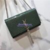 Replica YSL Classic Medium Kate Monogram Saint Laurent Tassel Satchel In Black Crocodile Embossed Shiny Leather 354119 in Silver hardware 2