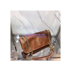 Replica YSL Saint Laurent Small Niki Chain Bag In cognac Leather