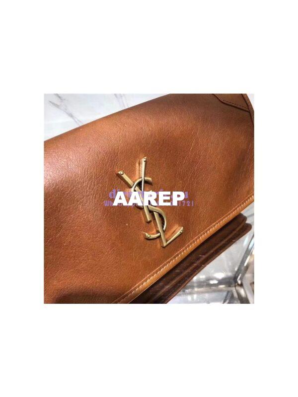 Replica YSL Saint Laurent Small Niki Chain Bag In cognac Leather 4
