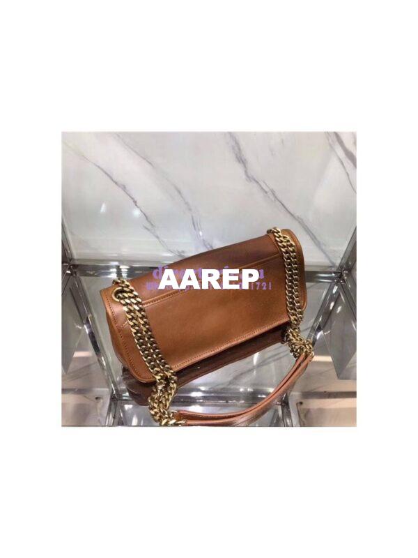 Replica YSL Saint Laurent Small Niki Chain Bag In cognac Leather 5
