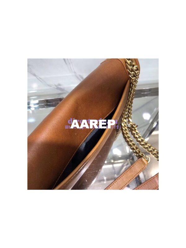 Replica YSL Saint Laurent Small Niki Chain Bag In cognac Leather 6