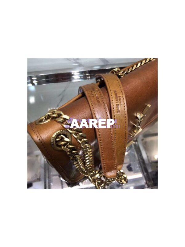 Replica YSL Saint Laurent Small Niki Chain Bag In cognac Leather 7