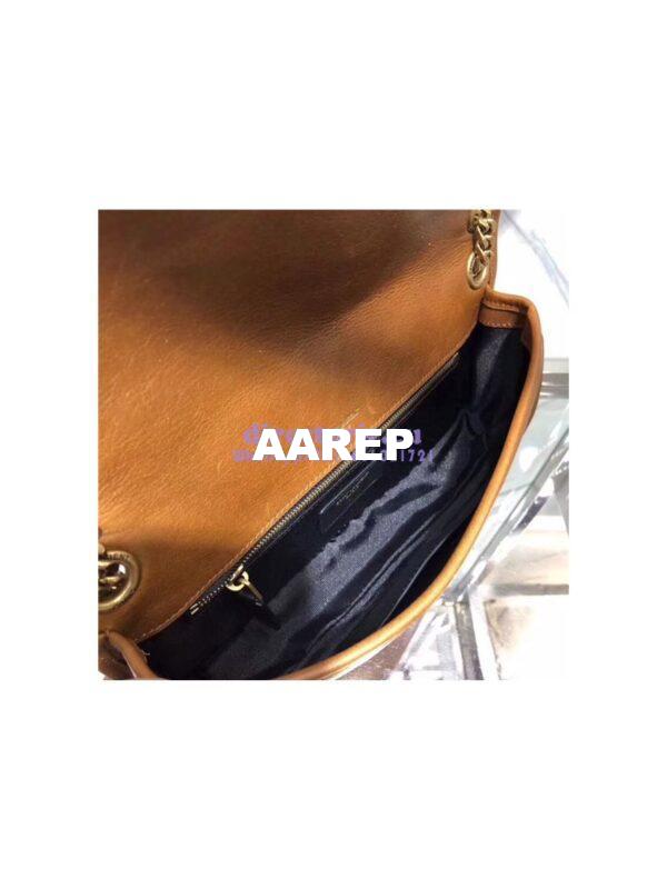 Replica YSL Saint Laurent Small Niki Chain Bag In cognac Leather 10