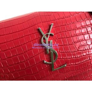 Replica YSL Saint Laurent Medium Sunset Monogram red crocodile embossed bag 2