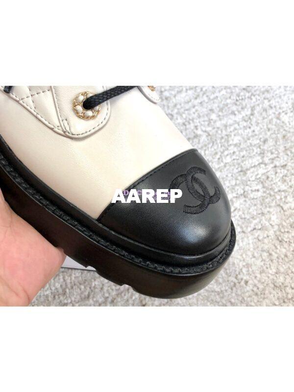 Replica Chanel Lace-Ups Lambskin & Calfskin G36424 Ivory 10