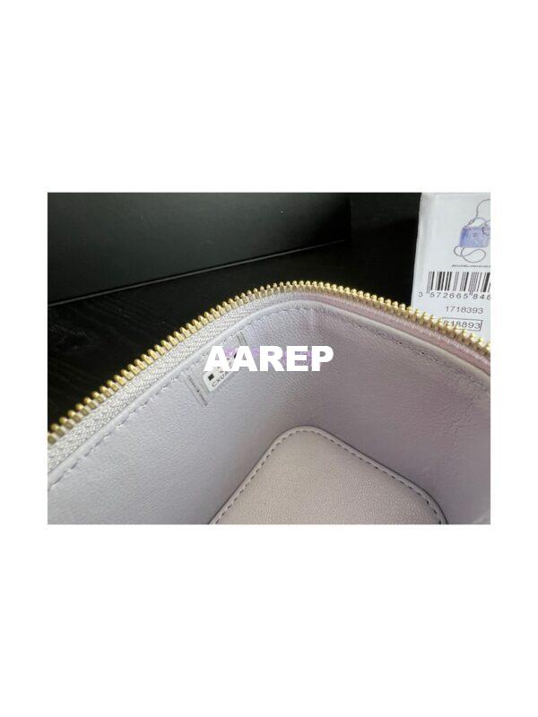 Replica Chanel New 22A SLG Lambskin Small Vanity With Chain and Top Handle Bag AP2198 Light Purple 8
