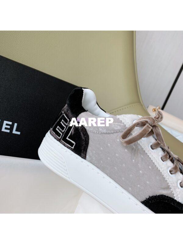 Replica Chanel Trainers Velvet Sneakers G36295 Black 8