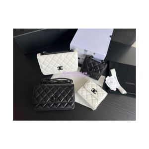 Replica Chanel 22SS SLG Small Trendy CC Clutch With Chain Black Hardware A81633 White 2