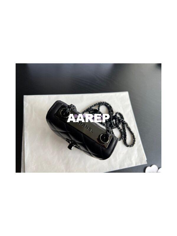 Replica Chanel 22SS SLG Small Trendy CC Clutch With Chain Black Hardware A81633 Black 3