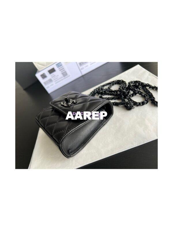 Replica Chanel 22SS SLG Small Trendy CC Clutch With Chain Black Hardware A81633 Black 4