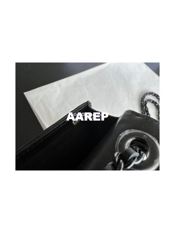 Replica Chanel 22SS SLG Small Trendy CC Clutch With Chain Black Hardware A81633 Black 6