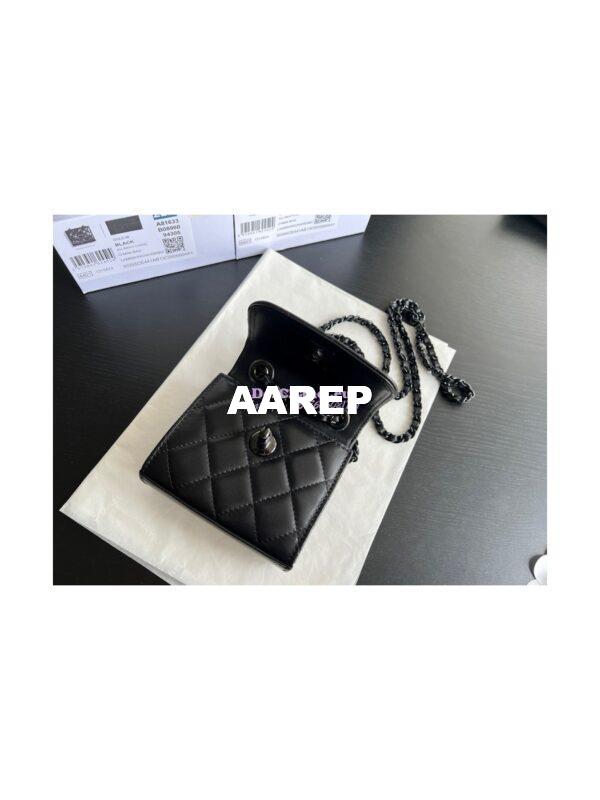 Replica Chanel 22SS SLG Small Trendy CC Clutch With Chain Black Hardware A81633 Black 7
