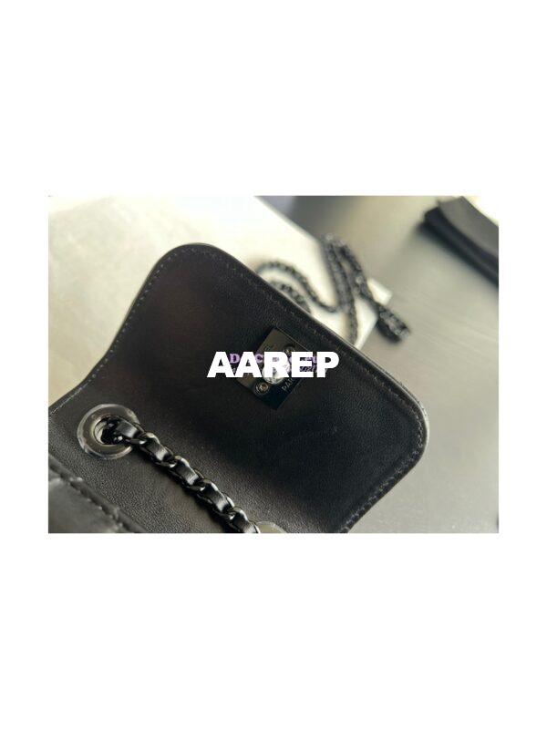 Replica Chanel 22SS SLG Small Trendy CC Clutch With Chain Black Hardware A81633 Black 9