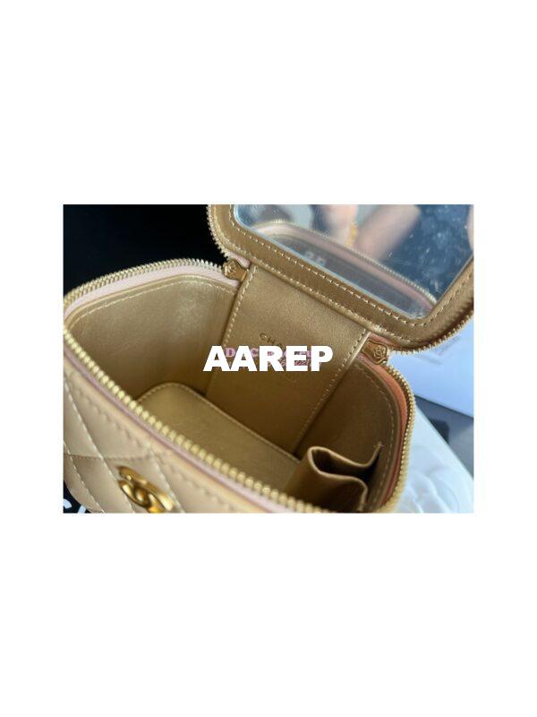 Replica Chanel New 22SS Mini Vanity With Charm Chain in Lambskin AP1447 Beige 13