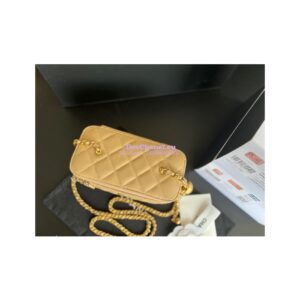 Replica Chanel New 22SS Clutch With Chain in Lambskin AP2303 Beige 2