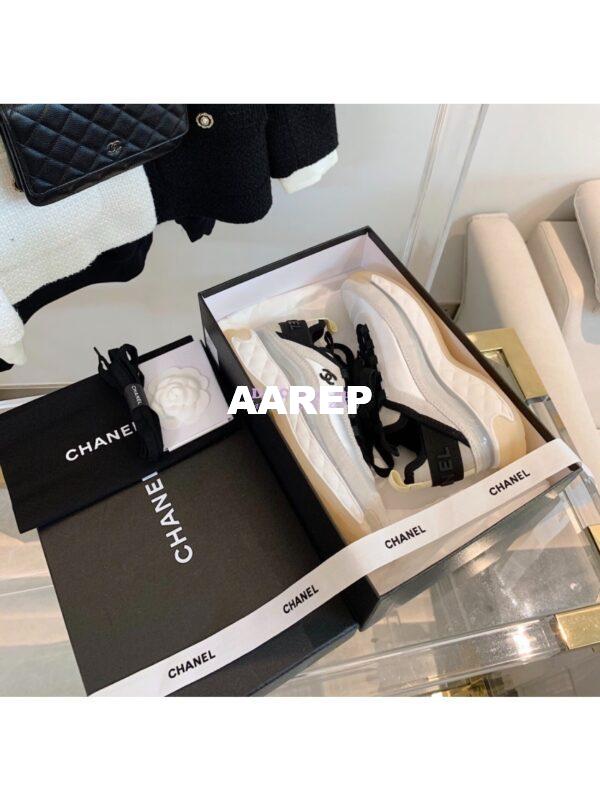 Replica Chanel Suede Calfskin & Velvet Sneakers G36299 Ivory 3