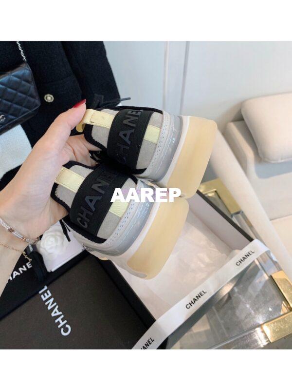Replica Chanel Suede Calfskin & Velvet Sneakers G36299 Ivory 7