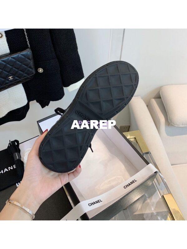 Replica Chanel Suede Calfskin & Velvet Sneakers G36299 Black 8