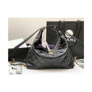 Replica Chanel Maxi Hobo Bag in Lambskin AS3488 Black