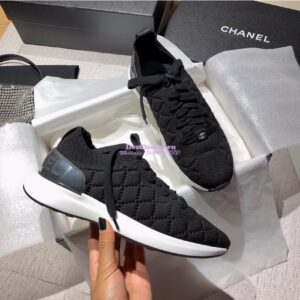 Replica Chanel Sneakers Mixed Fibres G35549 Black