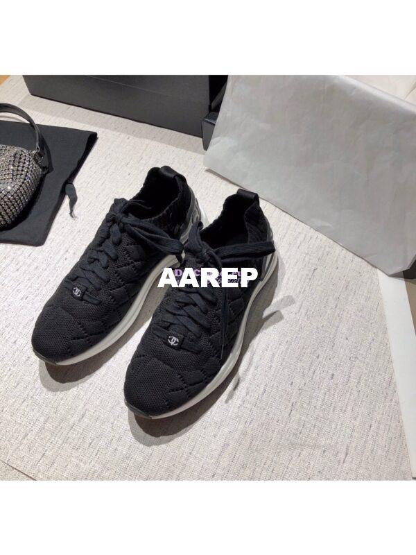 Replica Chanel Sneakers Mixed Fibres G35549 Black 4
