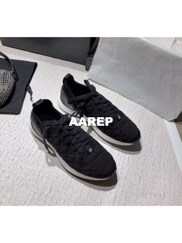 Replica Chanel Sneakers Mixed Fibres G35549 Black 5